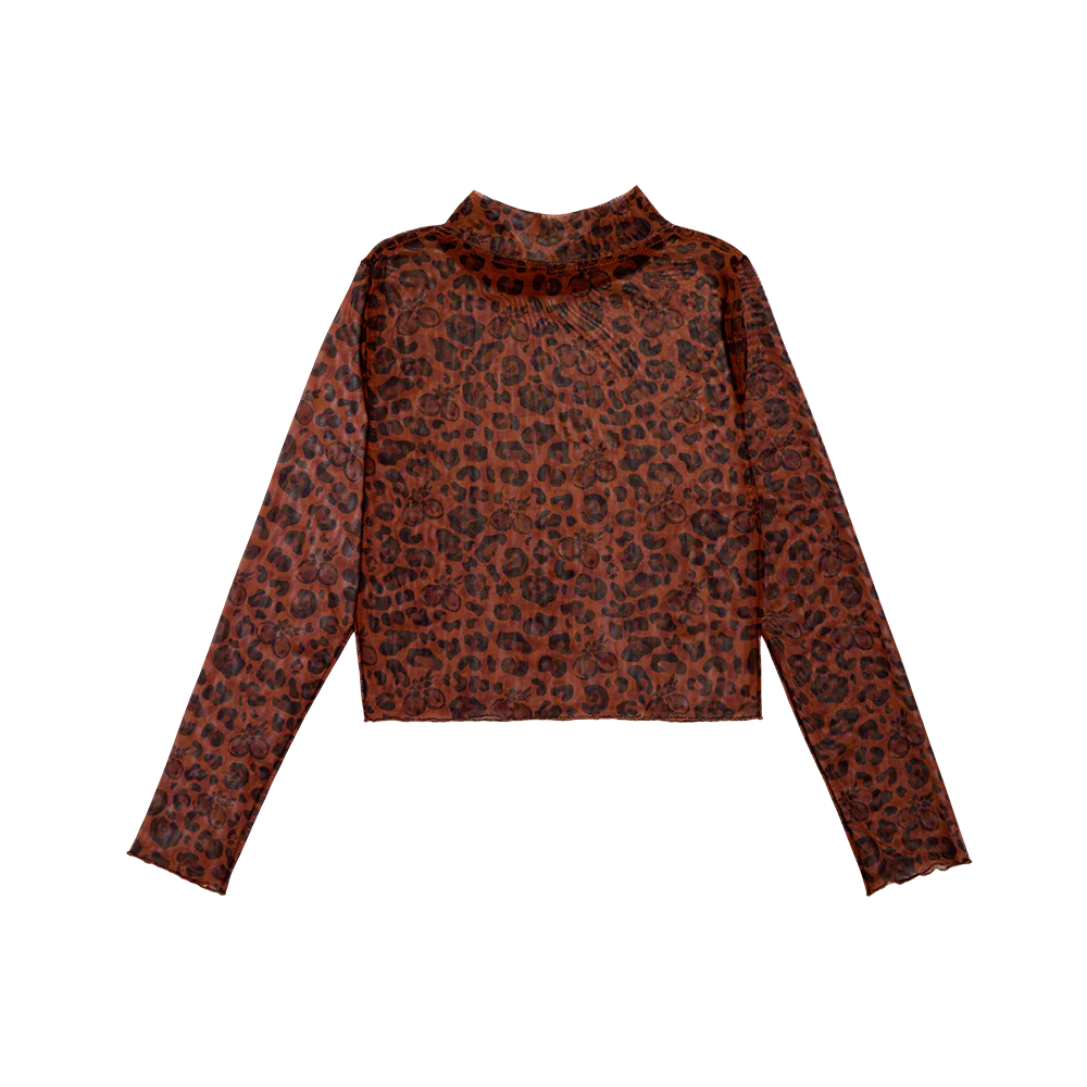 Tropicoqueta Animal Print Mesh Top - Image 2