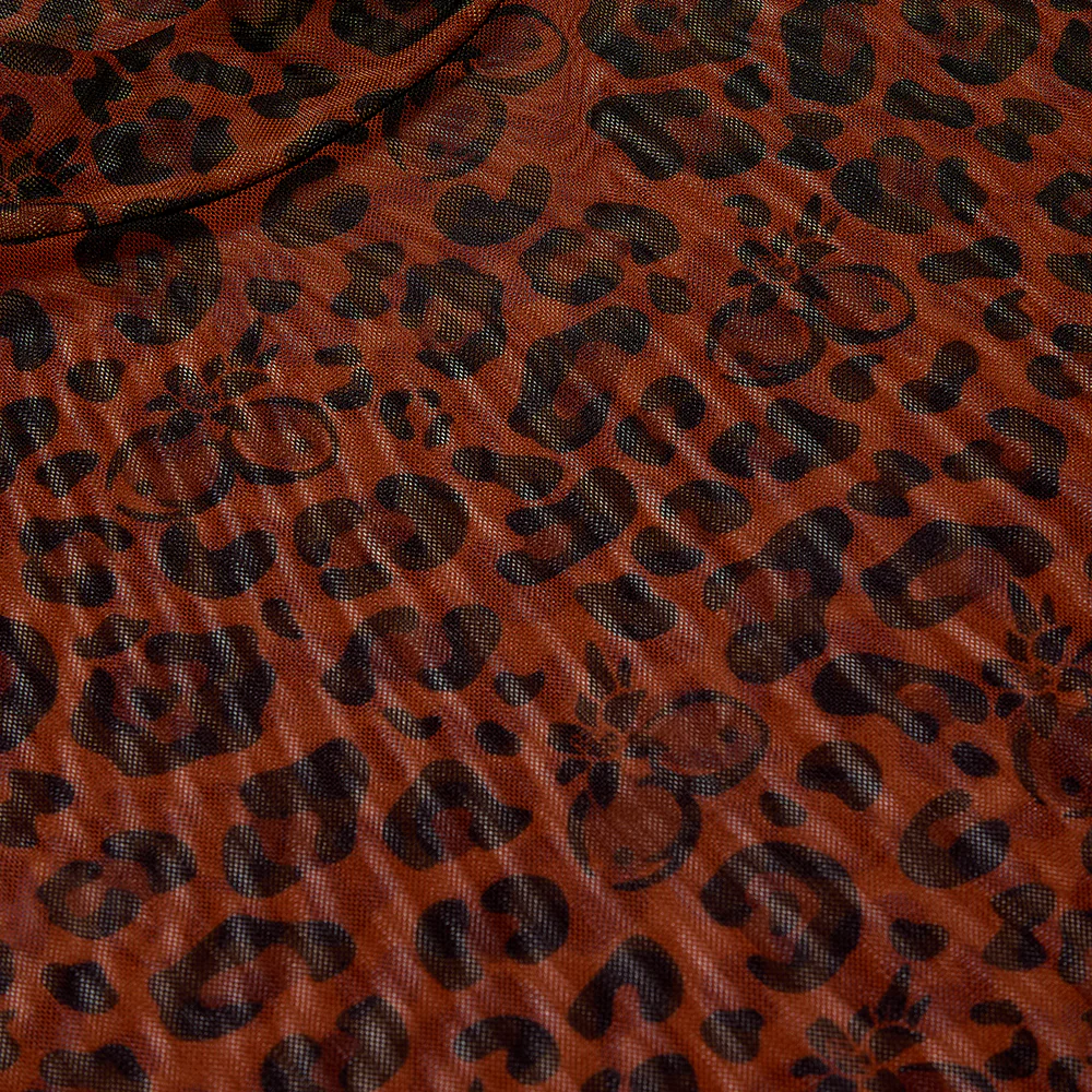 Tropicoqueta Animal Print Mesh Top - Image 3