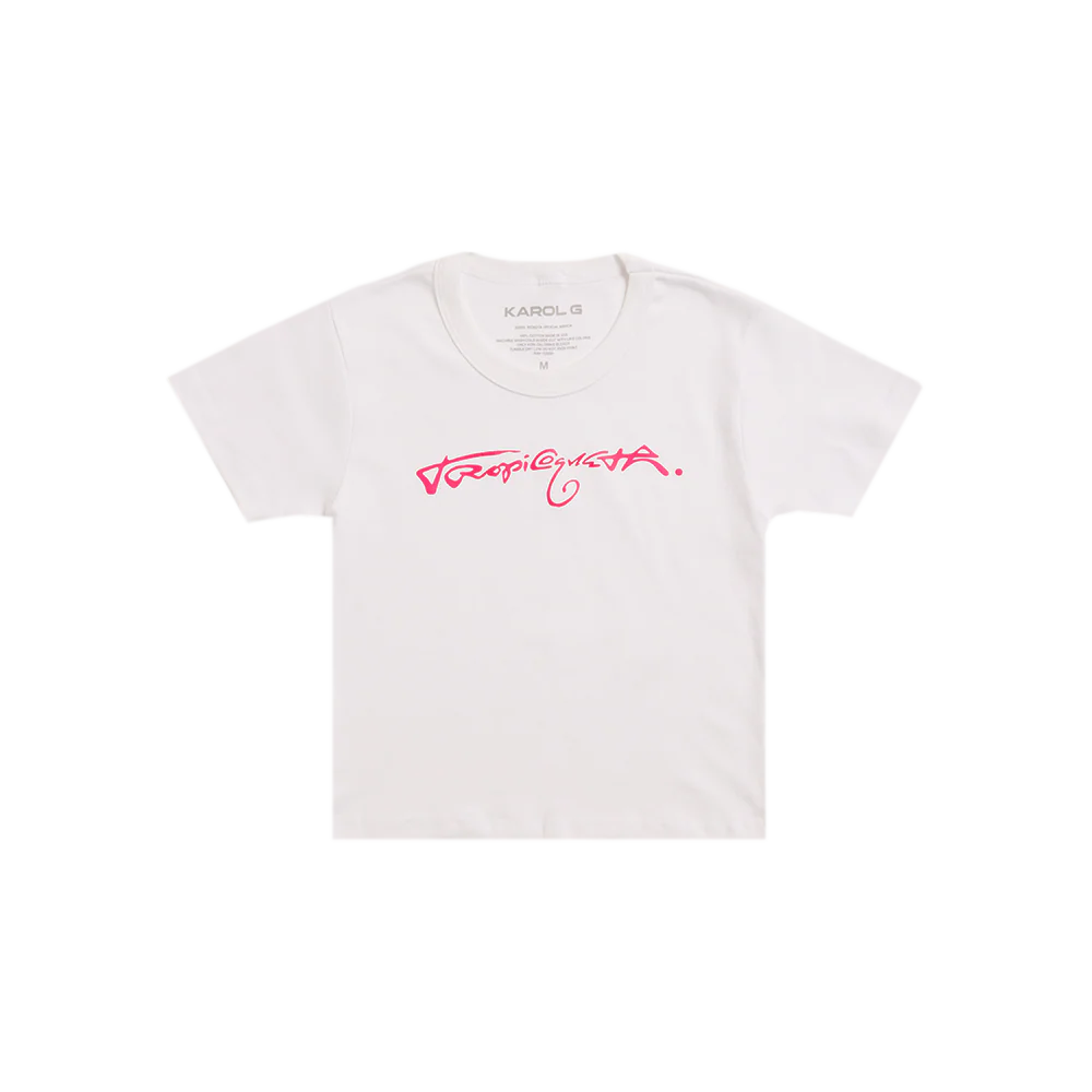 Tropicoqueta White Baby Tee - Image 3